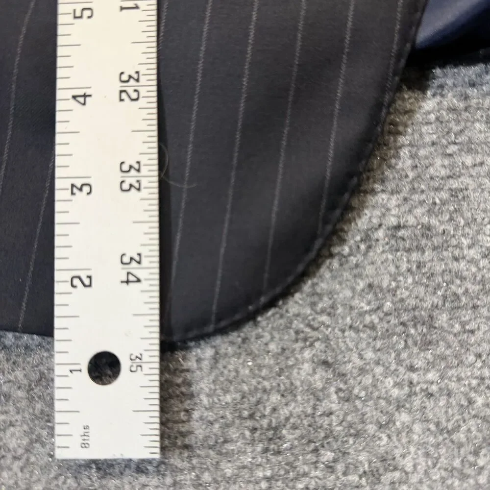 Hickey Freeman Loro Piana Super 150s Wool Mens Pinstripe Suit Jacket USA
